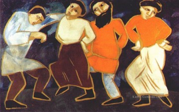 Bauern tanzen Russisch Ölgemälde